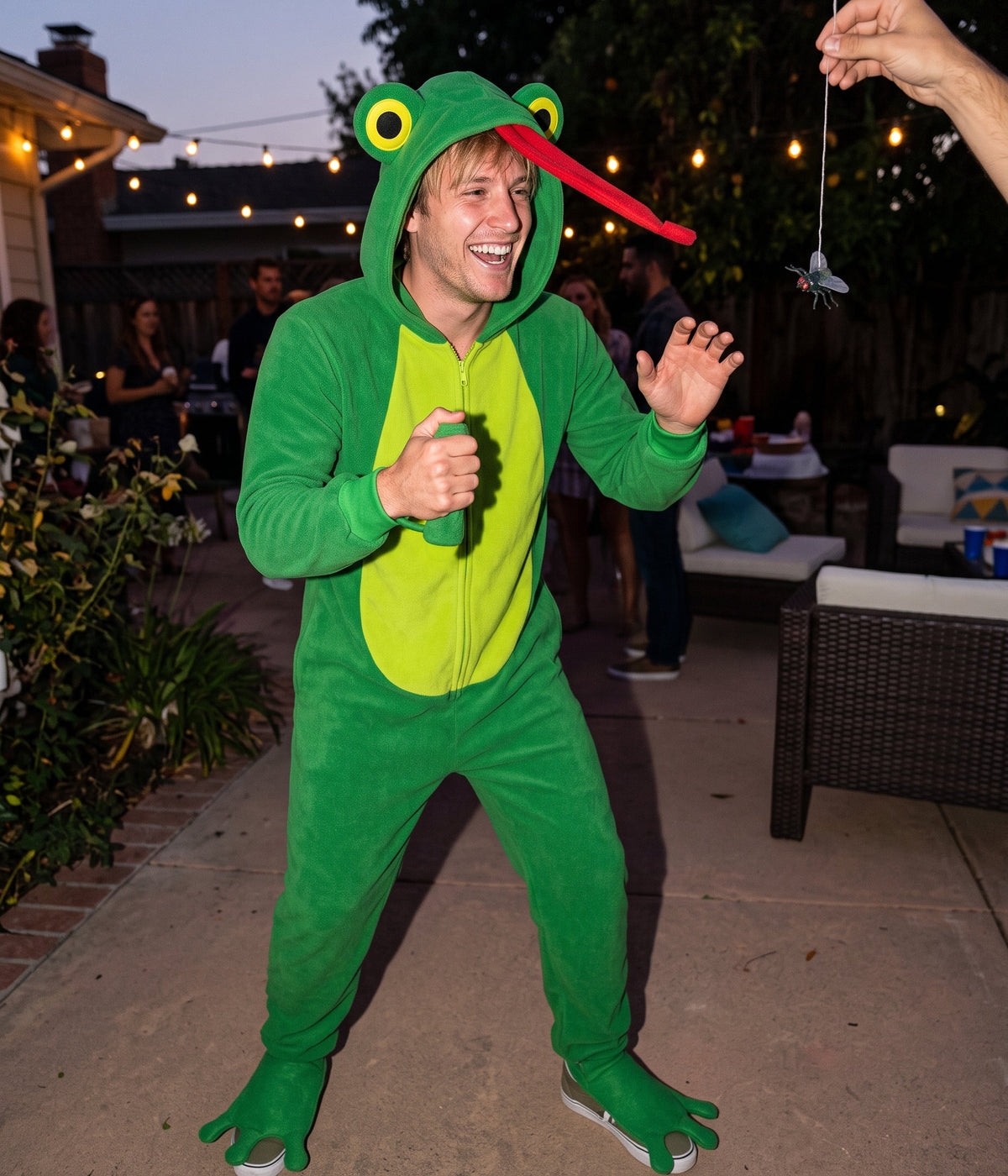 Men’s Pop-Out Tongue Frog Costume