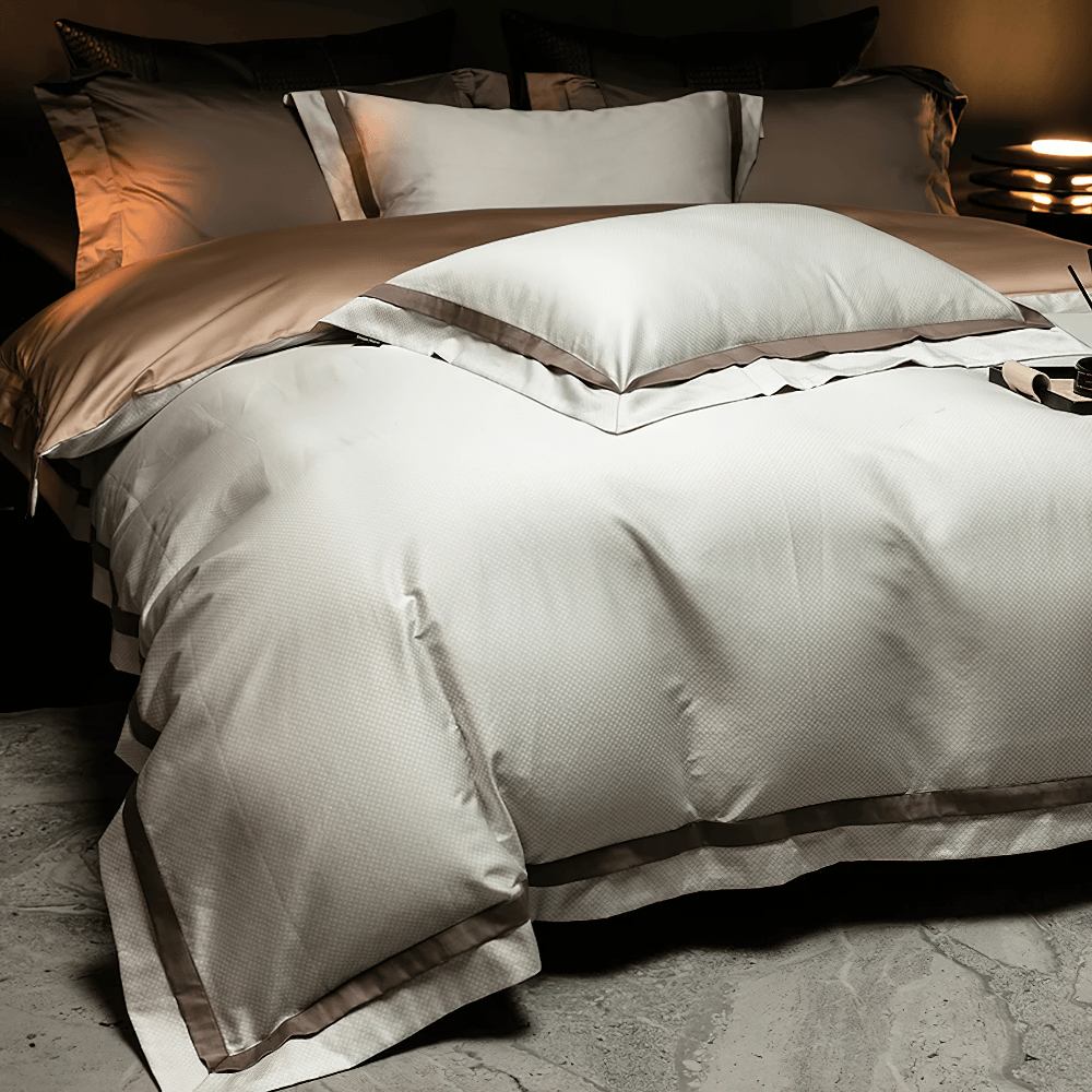 1000TC Egyptian Cotton Satin Bedding Set with Duvet