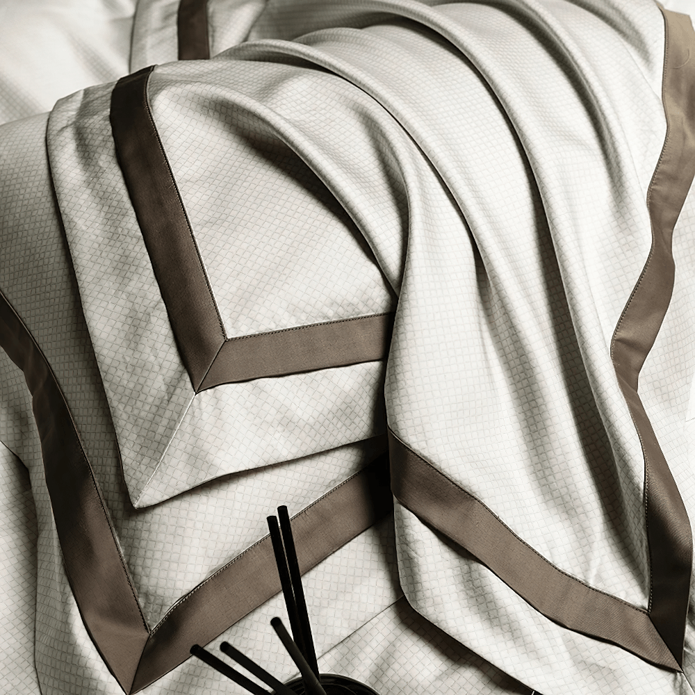 1000TC Egyptian Cotton Satin Bedding Set with Duvet
