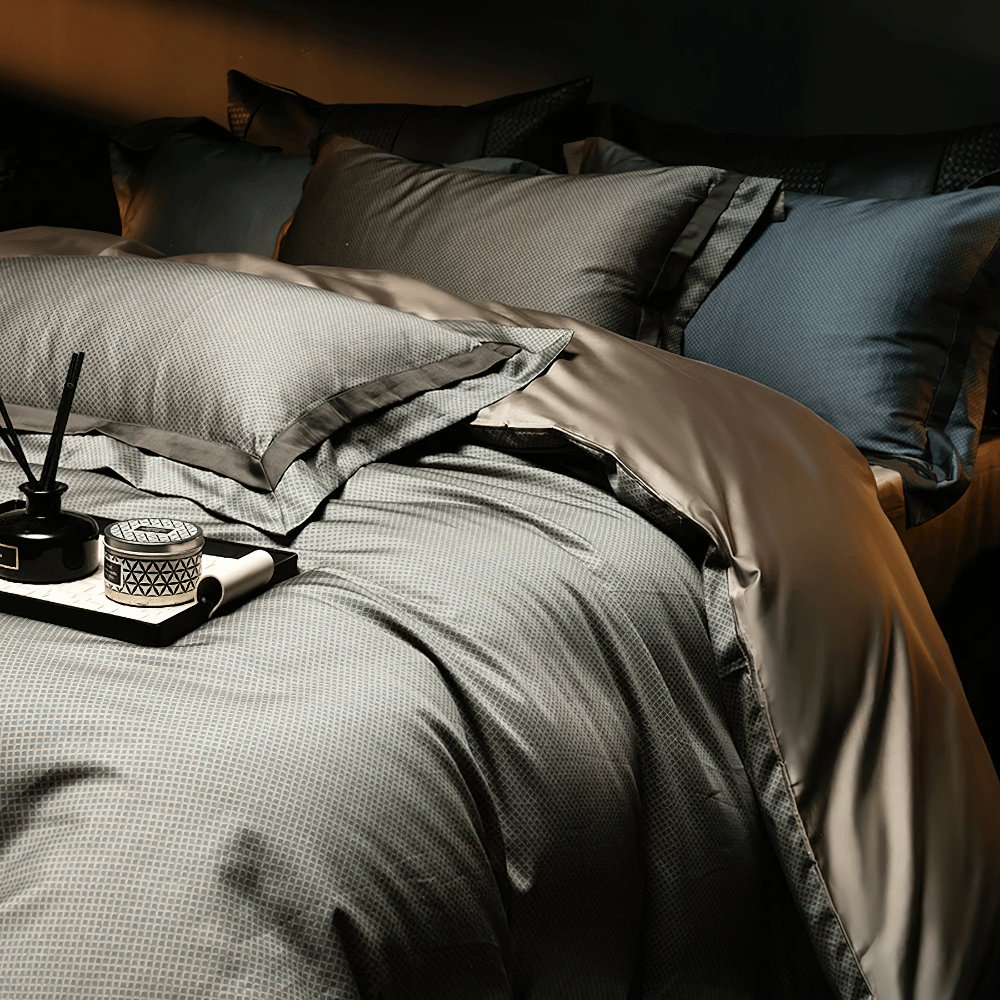 1000TC Egyptian Cotton Satin Bedding Set with Duvet