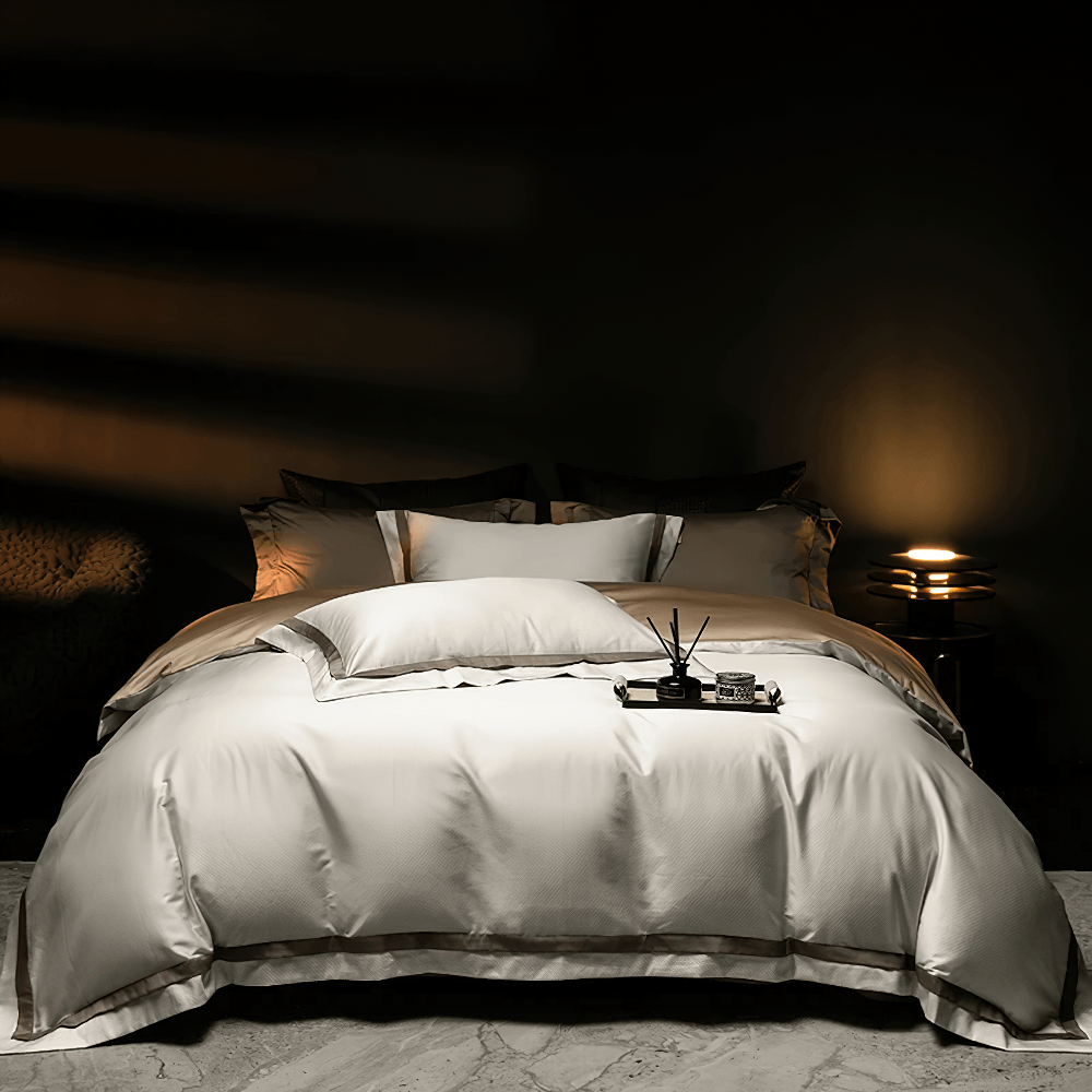1000TC Egyptian Cotton Satin Bedding Set with Duvet