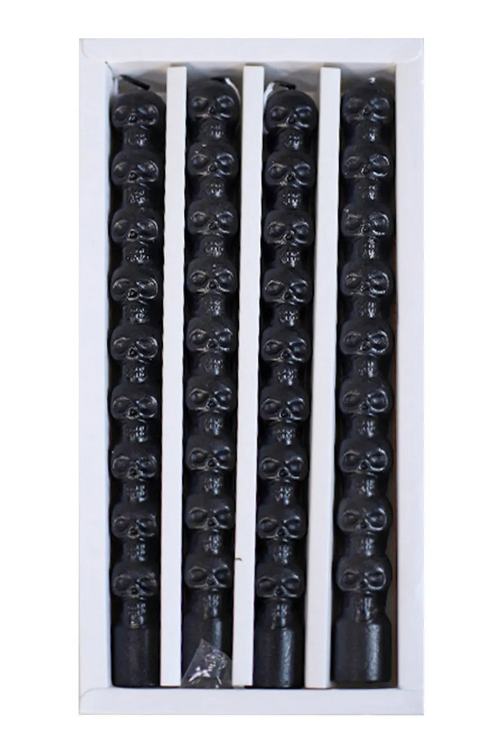 4-Pack Skull Taper Candles for Gothic Home Decor