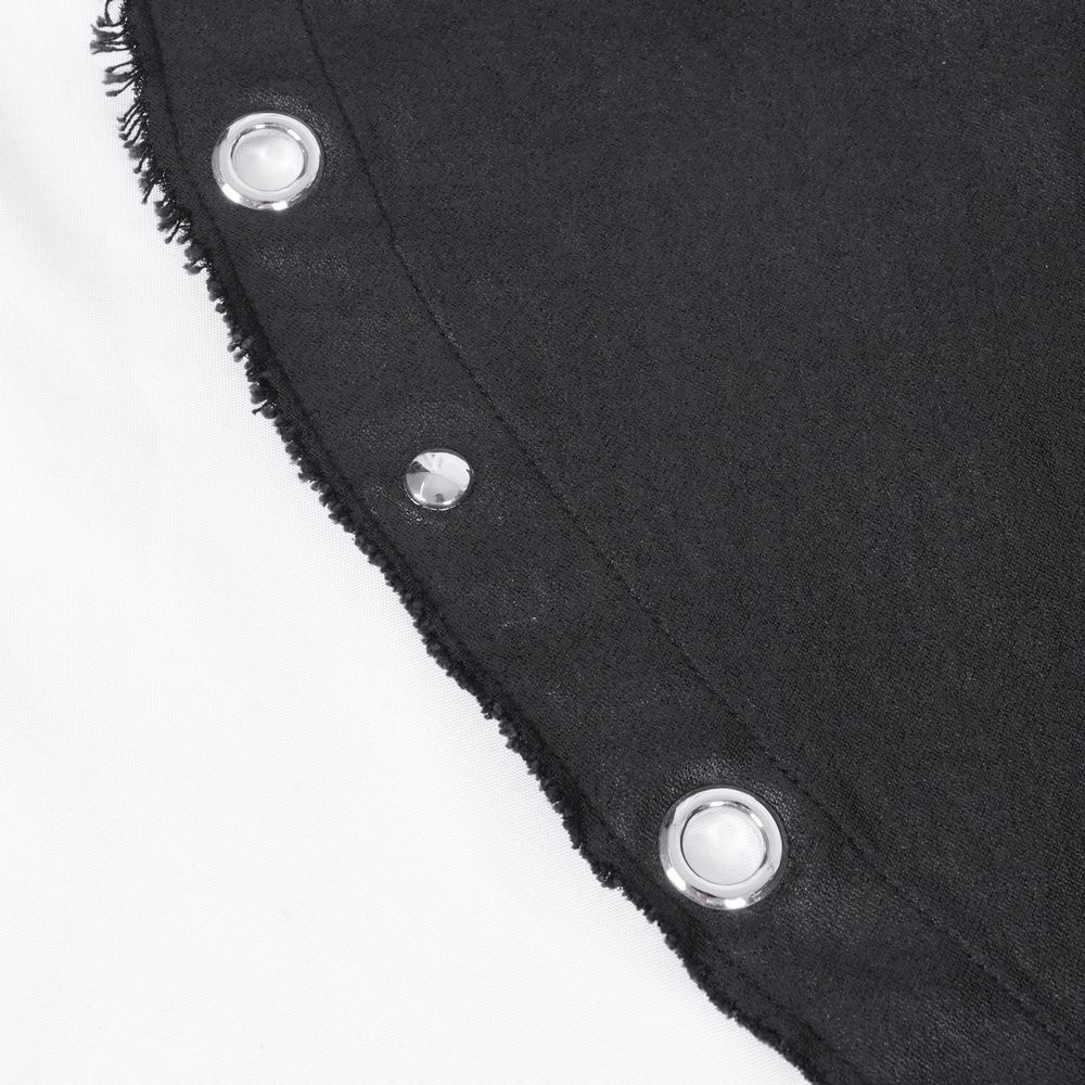 Allure Goth Layered Asymmetric Dress with Lace Detail