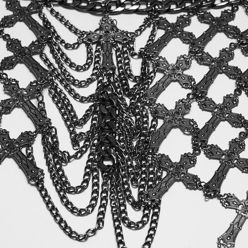 Alternative Cross Body Chain with Layered Drapes