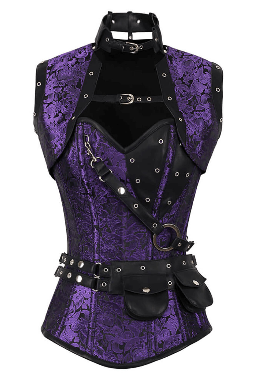 Alternative Overbust Corset with Shrug and Utility Belt