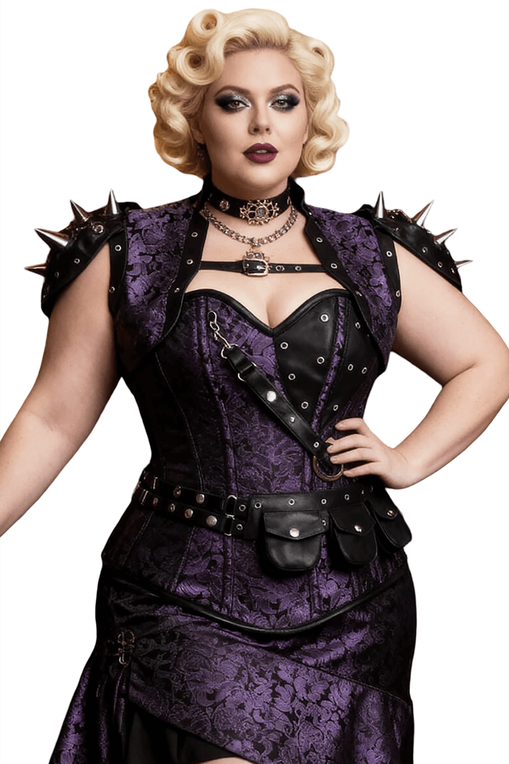 Alternative Overbust Corset with Shrug and Utility Belt