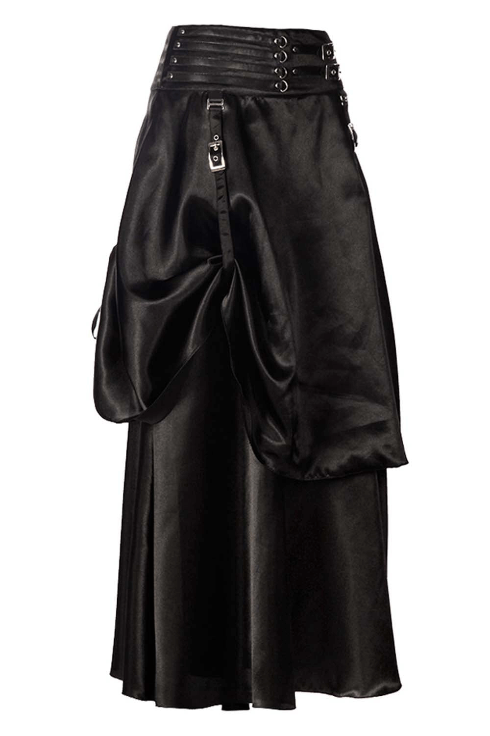 Alternative Skirt with Bustle Draping and Waist Buckles