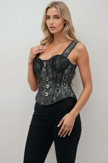 Astrological Zodiac and Geometric Overbust Corset