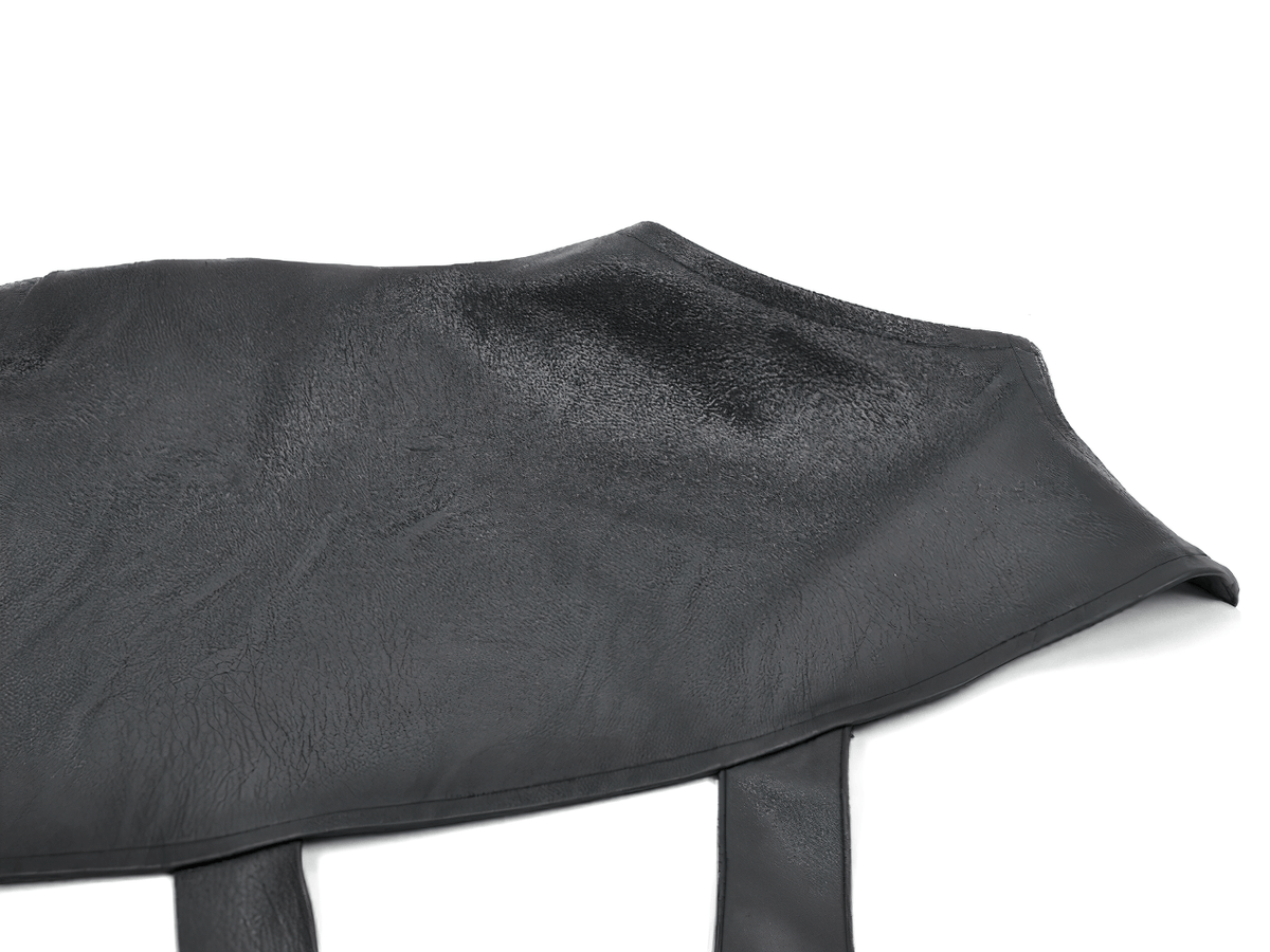 Asymmetric Punk Leather Shoulder Cape with Strap Detailing