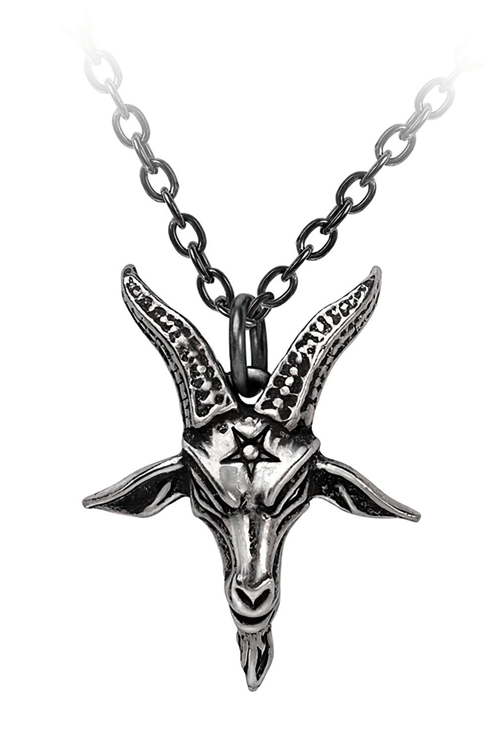 Baphomet Sigil Pendant with Goat Skull and Star