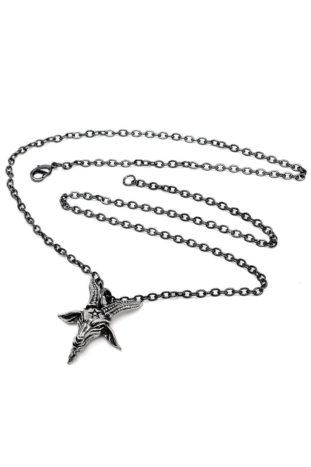 Baphomet Sigil Pendant with Goat Skull and Star