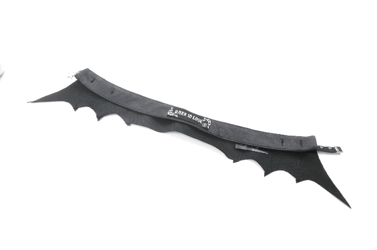 Bat Wing Faux Leather Choker Collar with Star Charm Ring