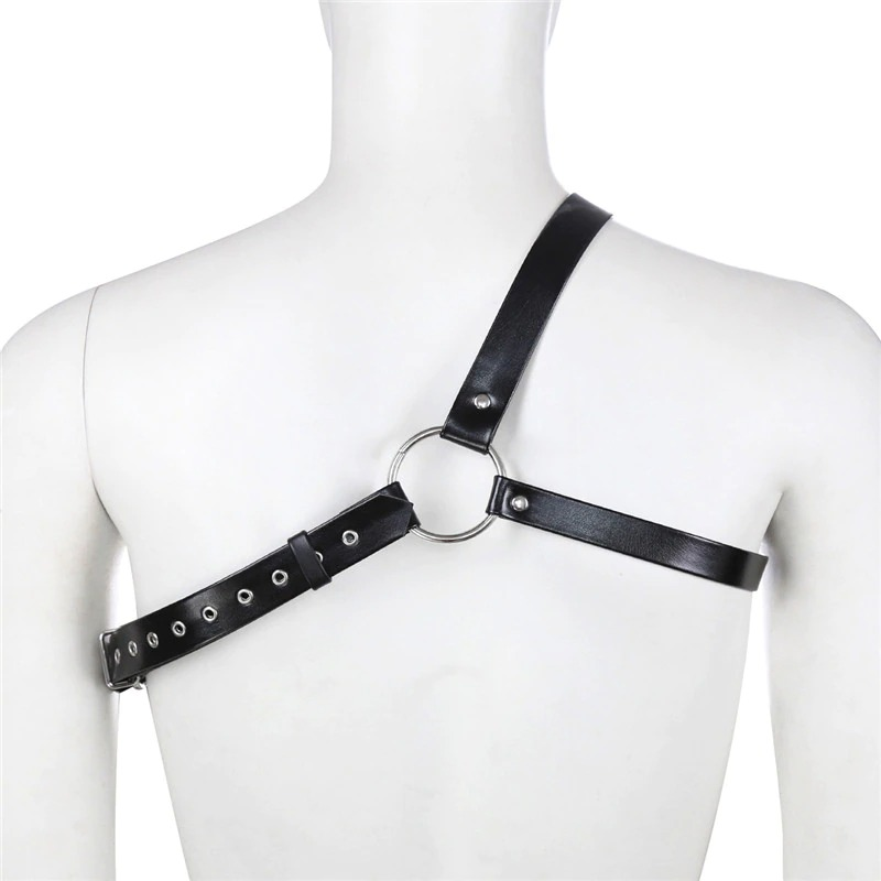 US SALE of Black Body Chest Strap Harness / Alternative Adjustable Bondage Suspenders