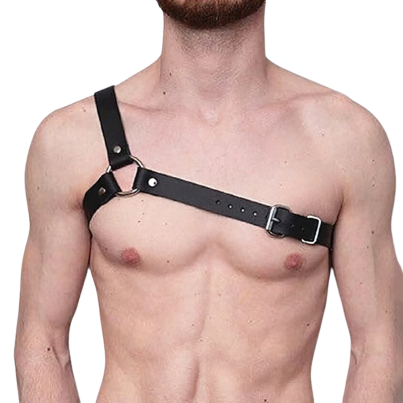 US SALE of Black Body Chest Strap Harness / Alternative Adjustable Bondage Suspenders