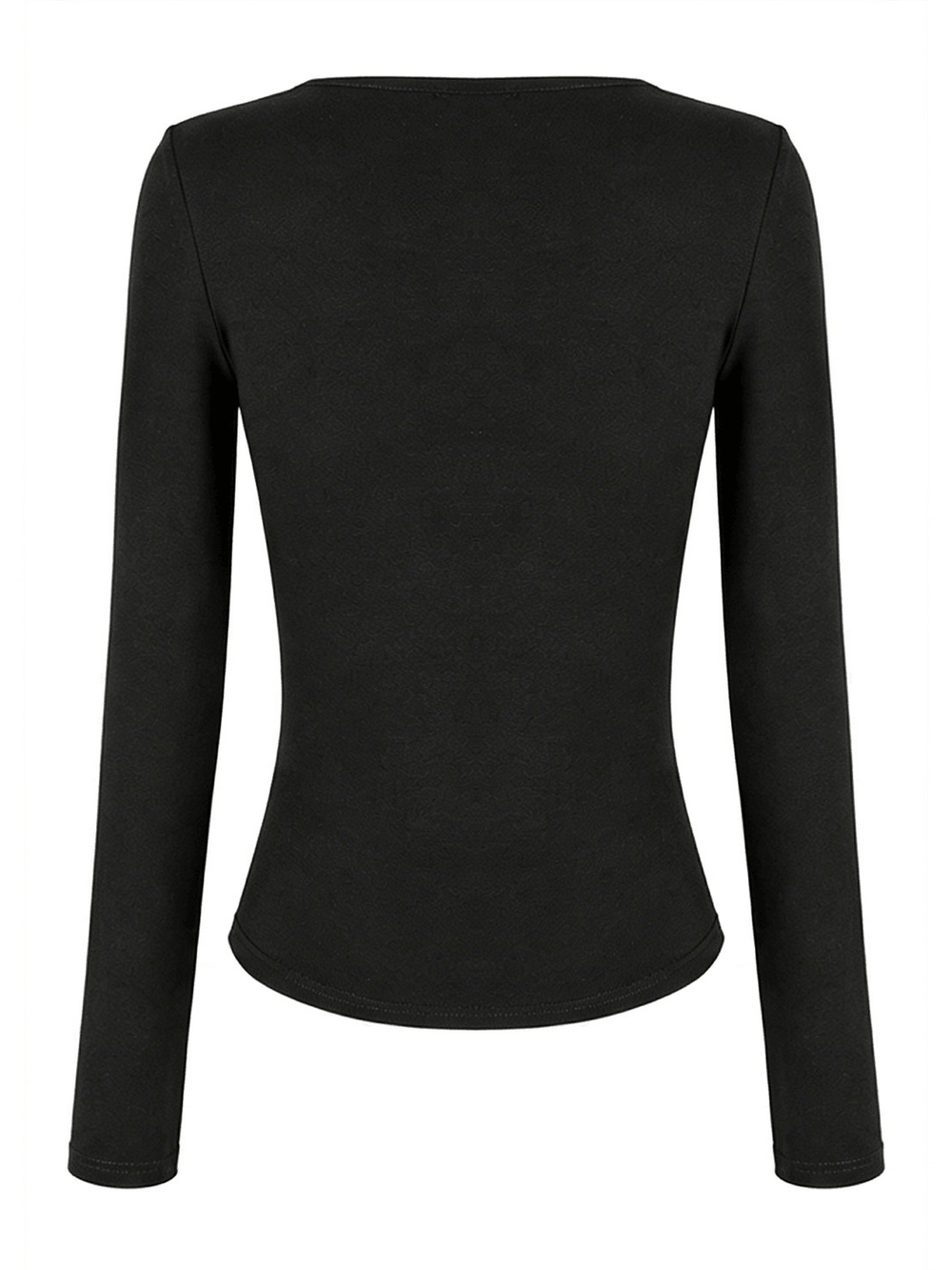 Black Buckle Strap Top with Gothic Corset Lace-Up Front