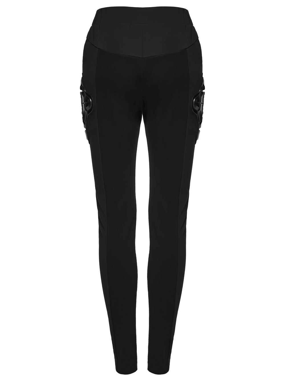 Black Cyberpunk Panel Leggings with 3D Side Armor