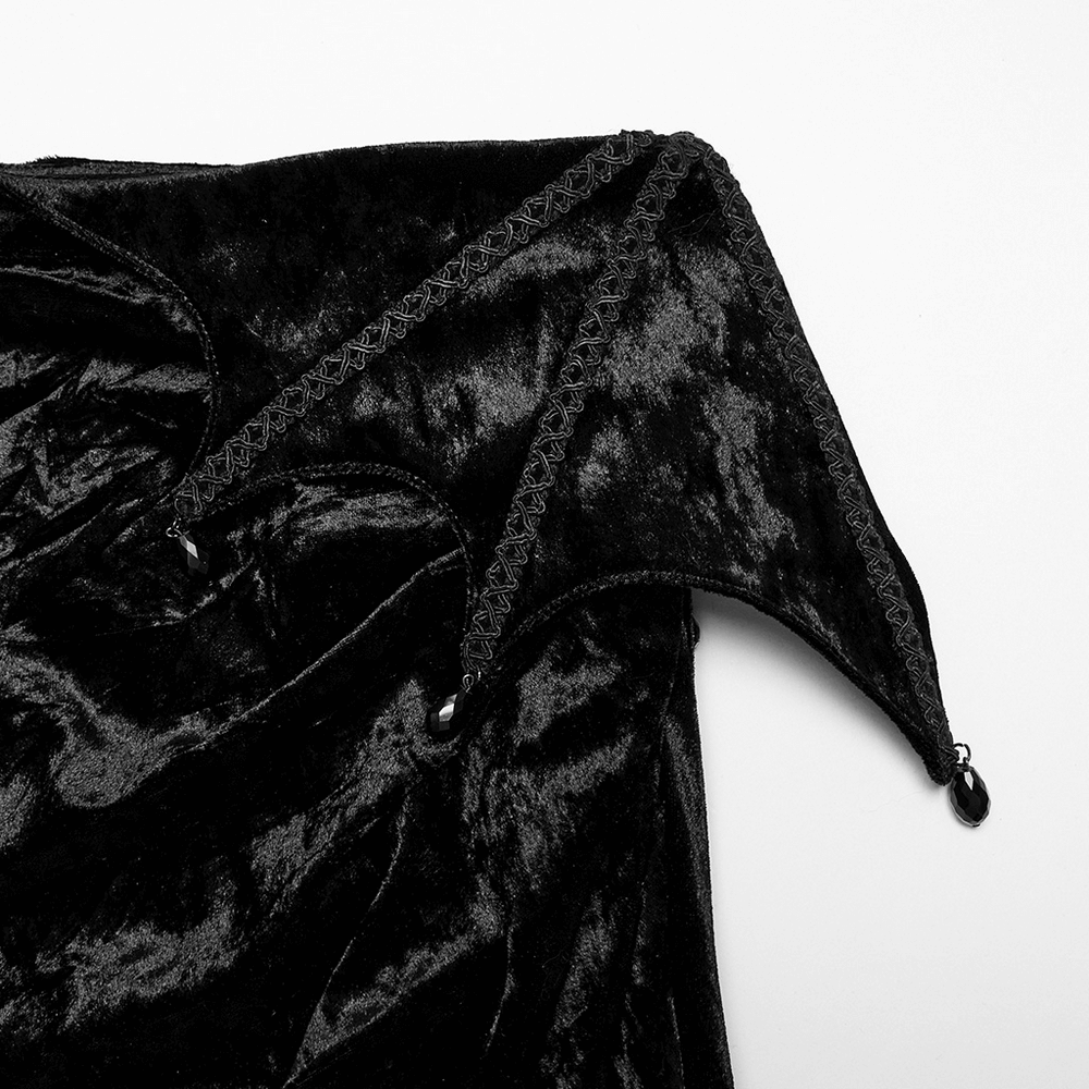 Black Elegant Lace Asymmetrical Skirt with Fishtail Design