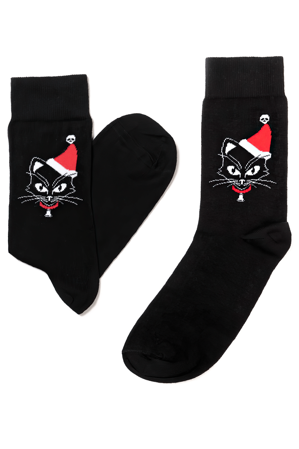 Black Gothic Cat Christmas Alchemy England Socks