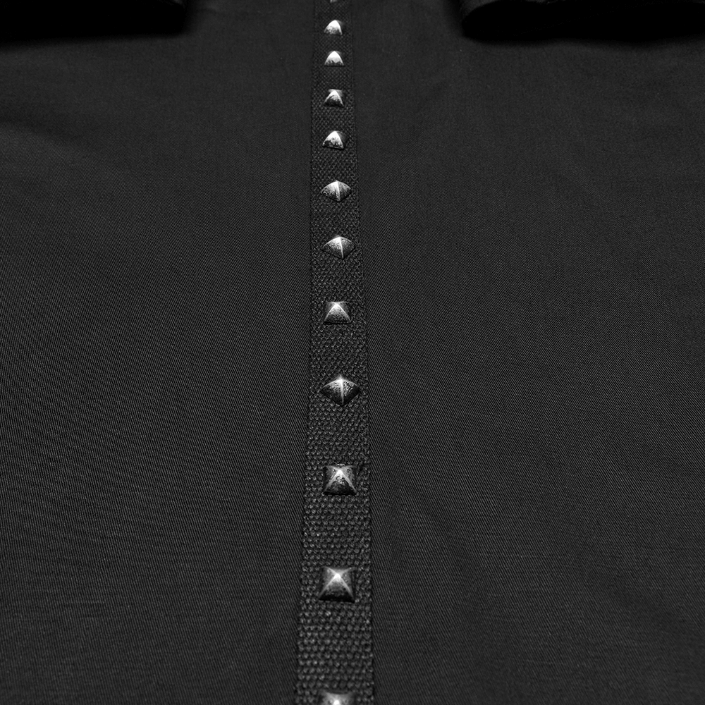 Black Gothic Mesh Vest with Metal Eyelet Accents