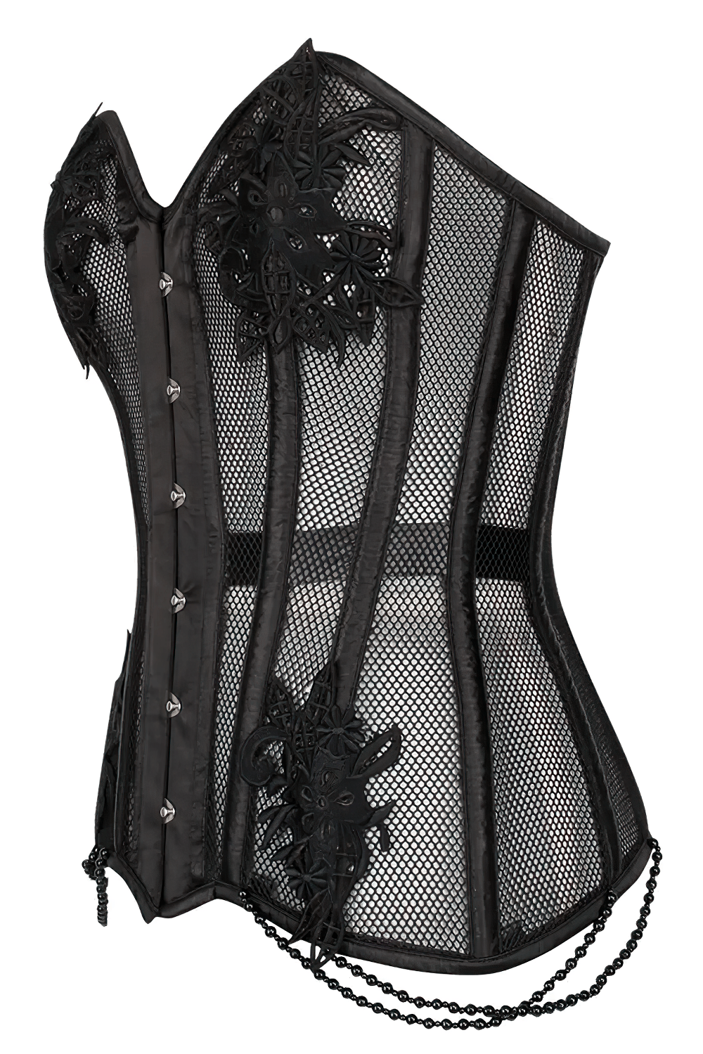 Black Gothic Overbust Corset Waist Shaper Statement