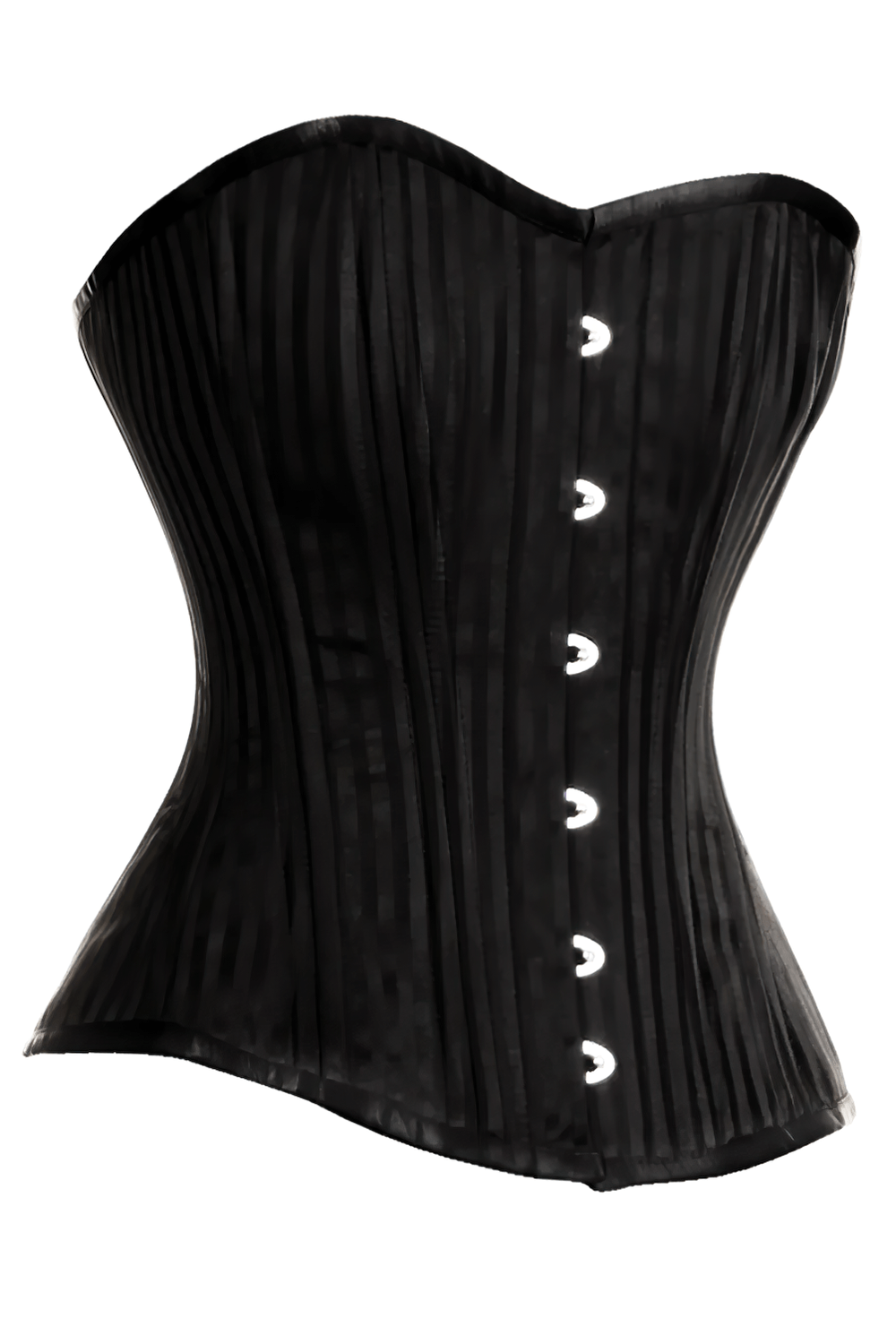 Black Gothic Striped Overbust Waist Training Corset