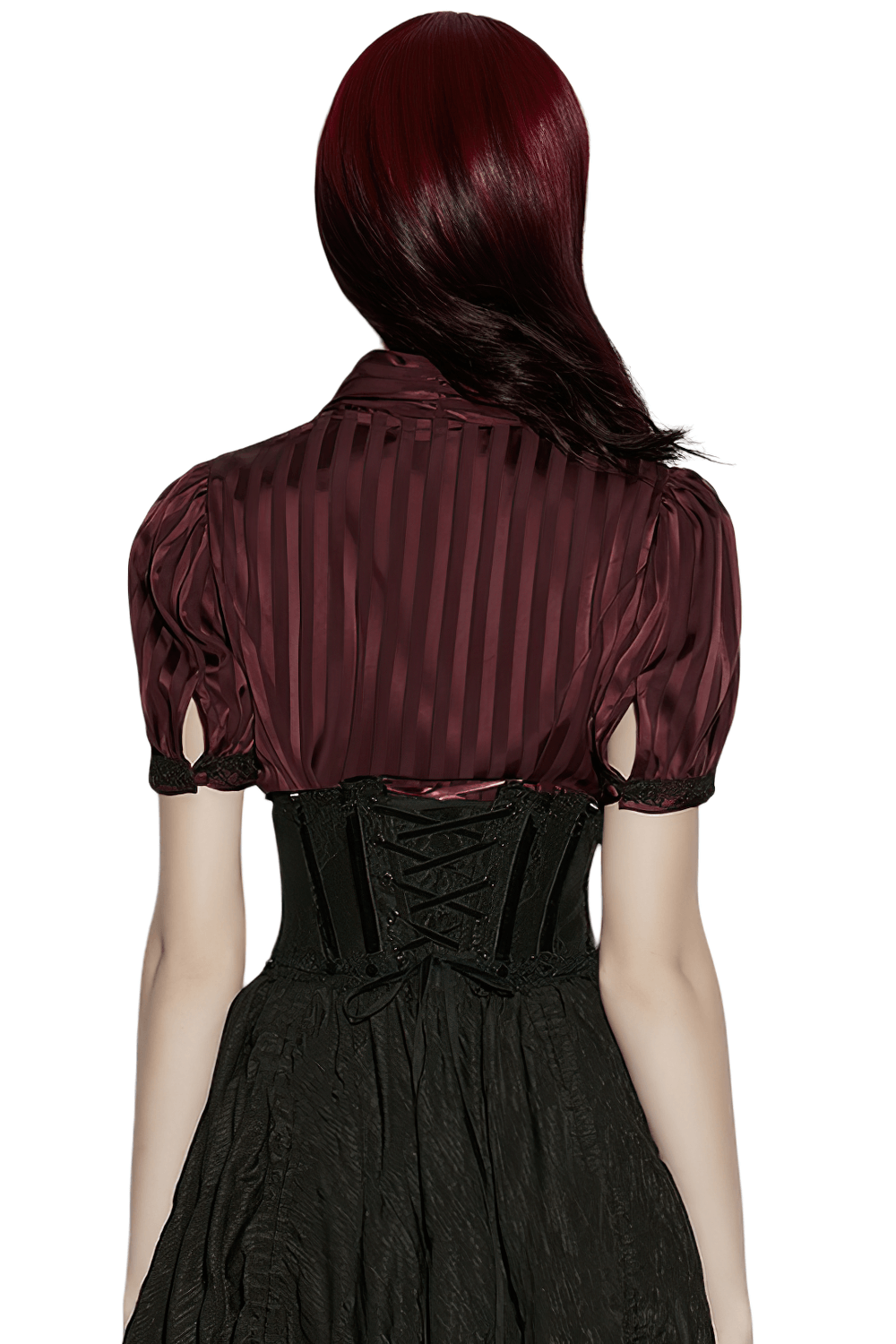 Black Lace Gothic Underbust Waist Cincher Corset