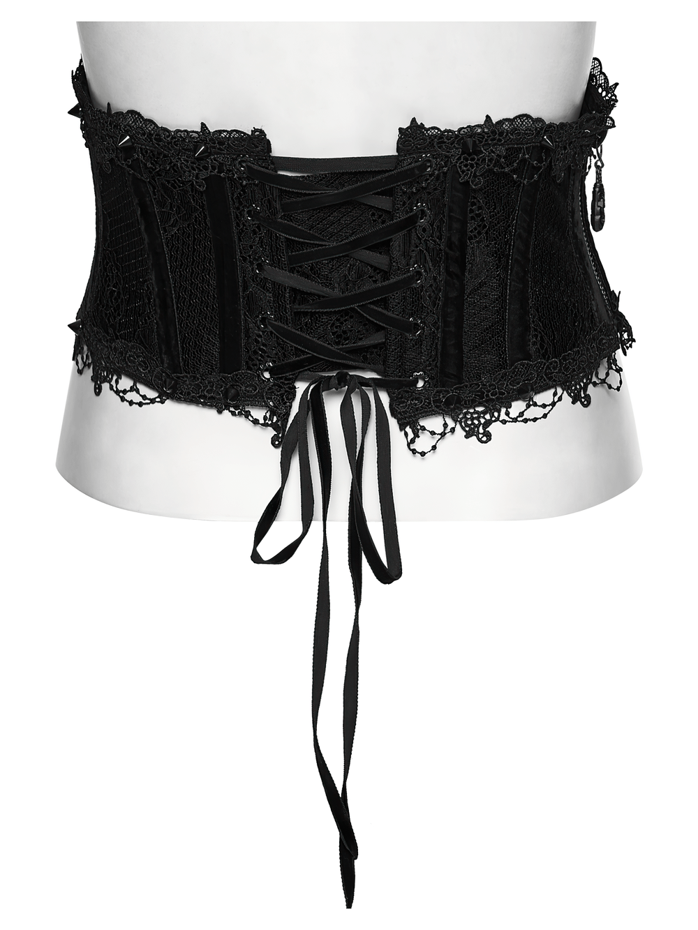Black Lace Gothic Underbust Waist Cincher Corset
