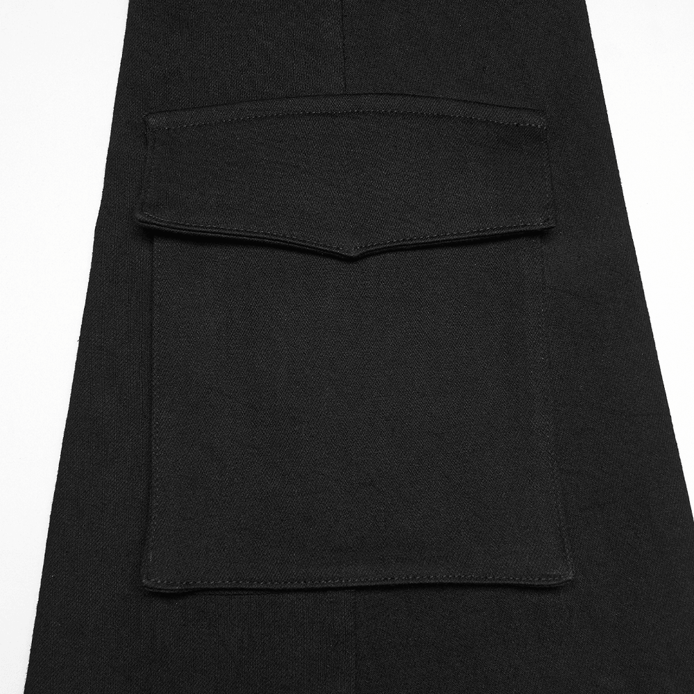 Black Punk Lace Up Shorts and Detachable Flared Pants