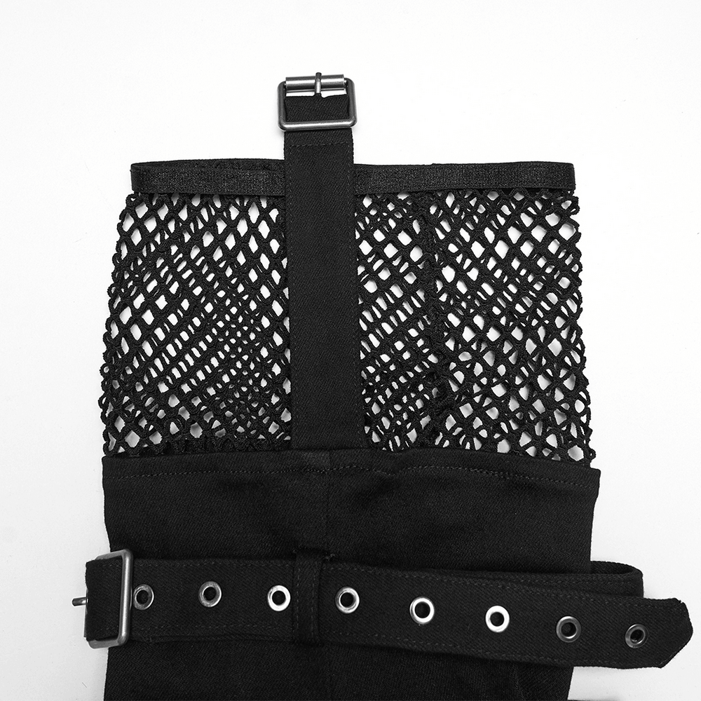 Black Punk Lace Up Shorts and Detachable Flared Pants