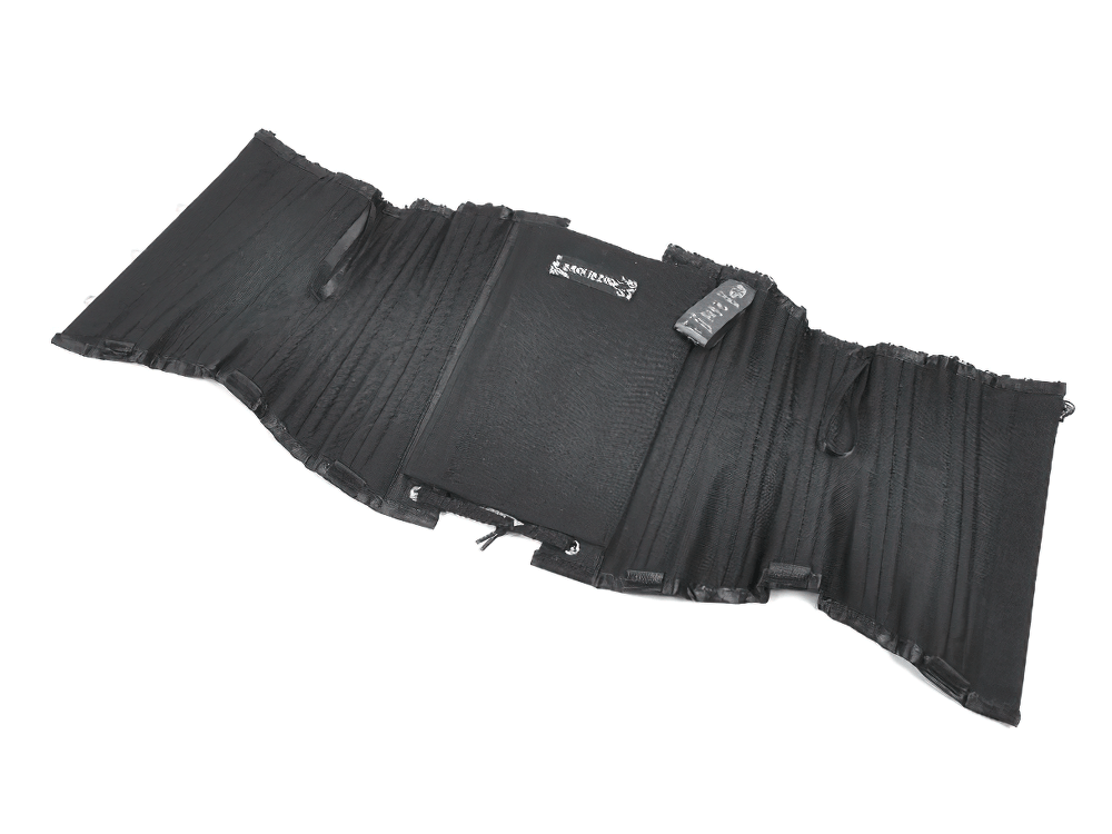 Black Satin Underbust Corset with Front Busk Closure