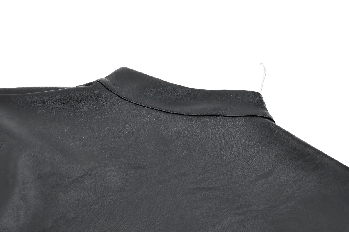Bold Cropped Cape with Buckles and Long Sleeves