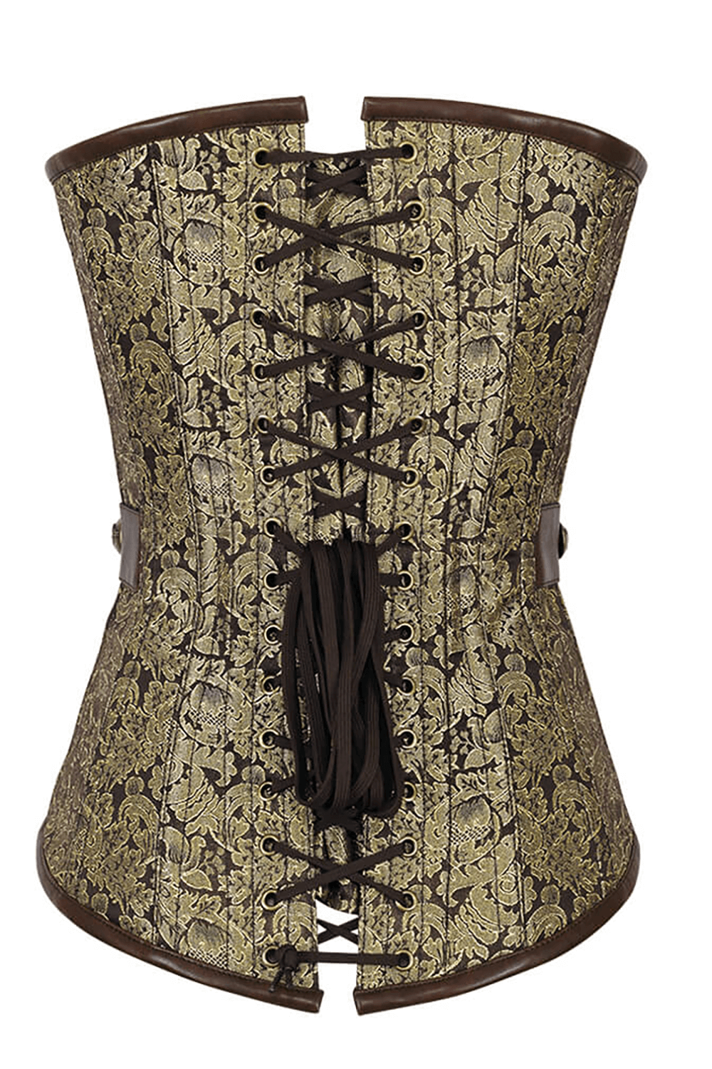 Bold Overbust Corset with Buckle and Laced-Up Back