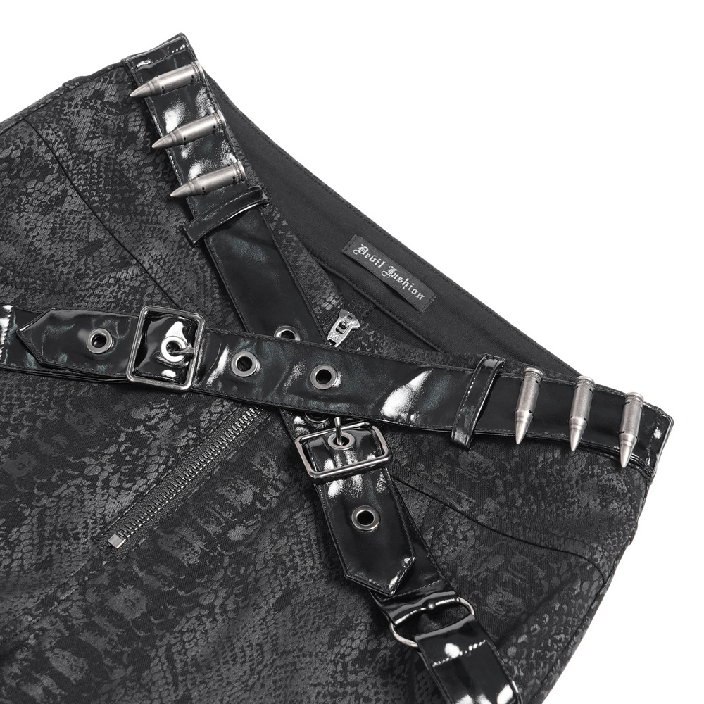 Bold Skinny Pants with Straps and Detachable Side Pouch