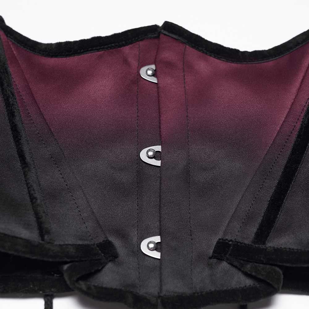Chic Gradient Bat Wing Underbust Corset for Women