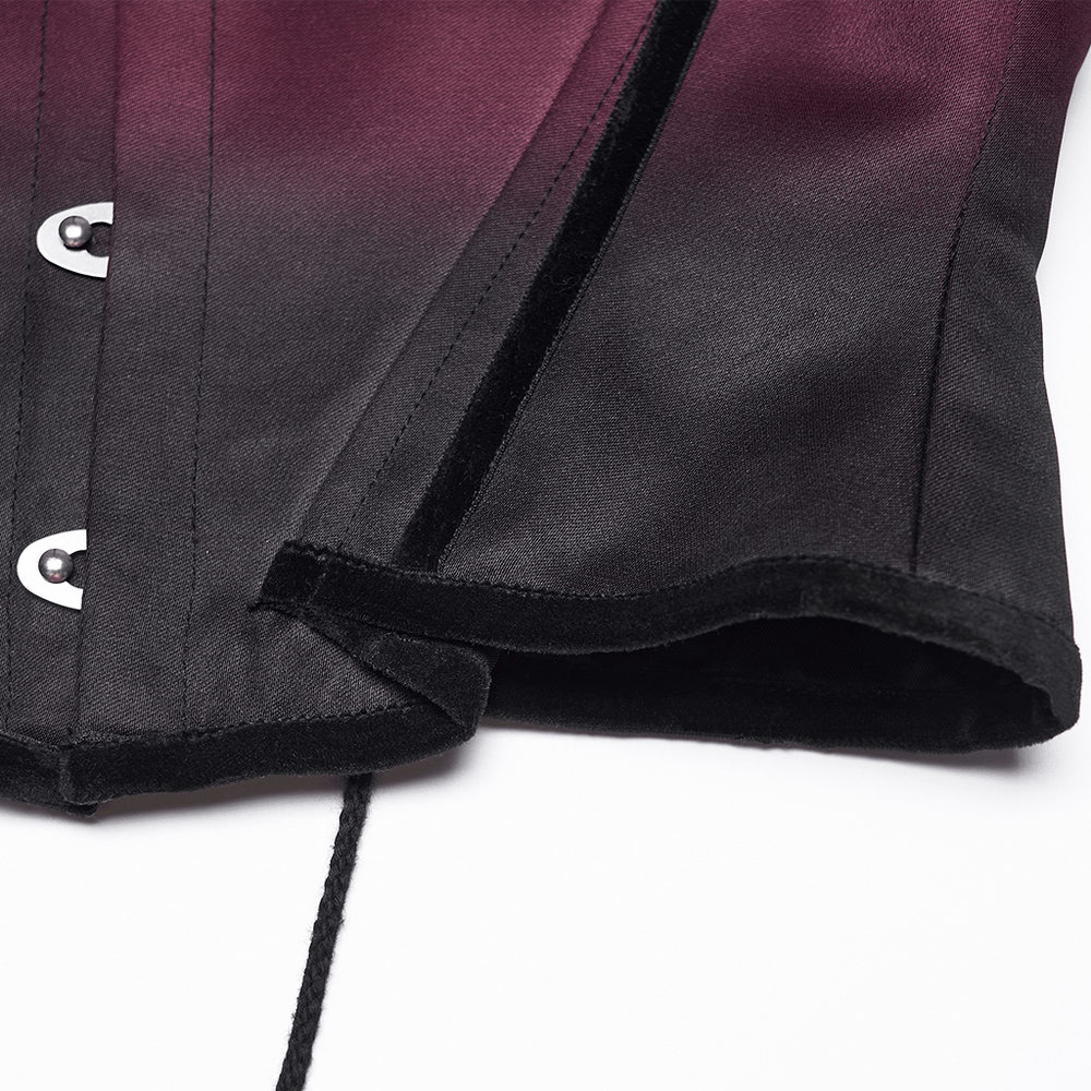 Chic Gradient Bat Wing Underbust Corset for Women