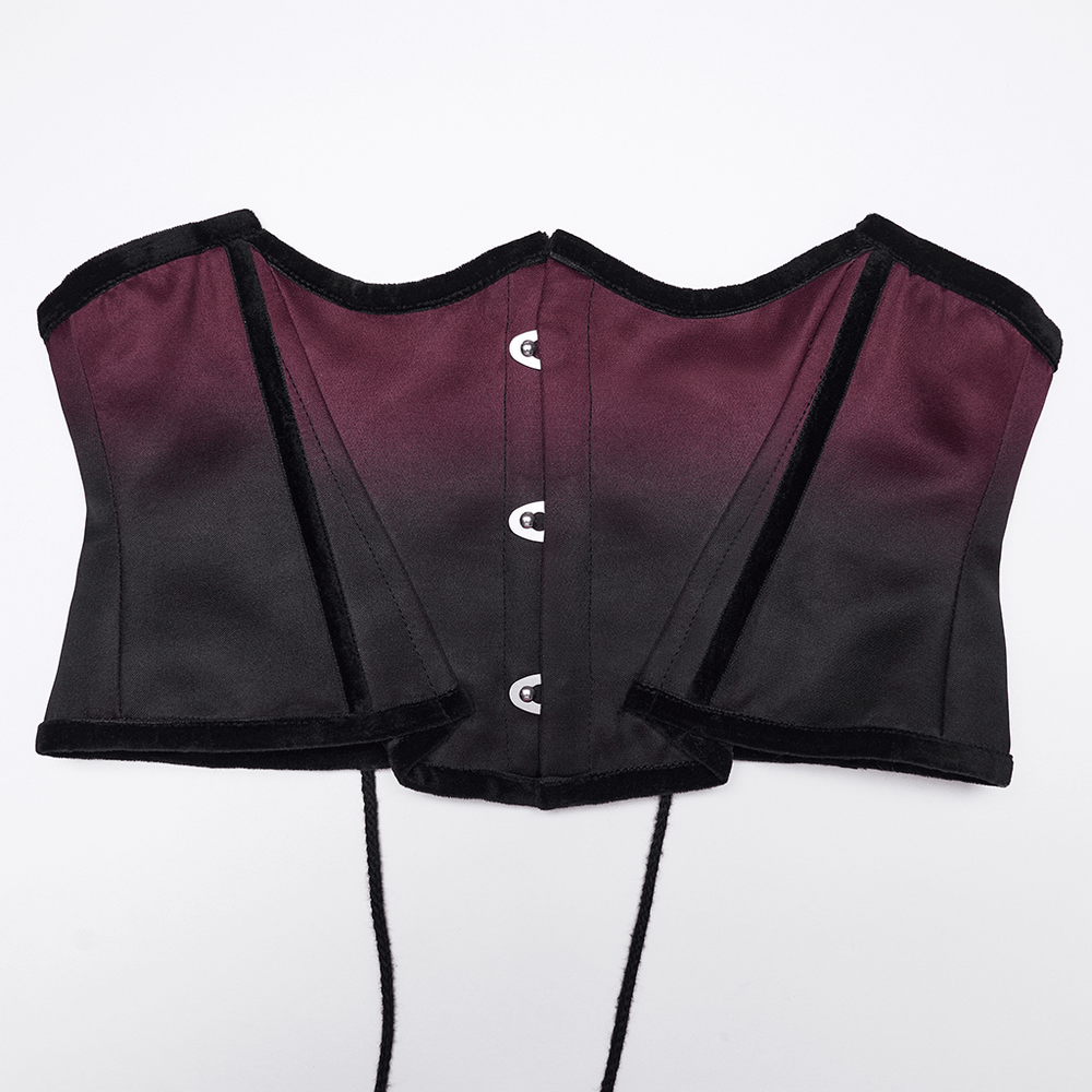 Chic Gradient Bat Wing Underbust Corset for Women