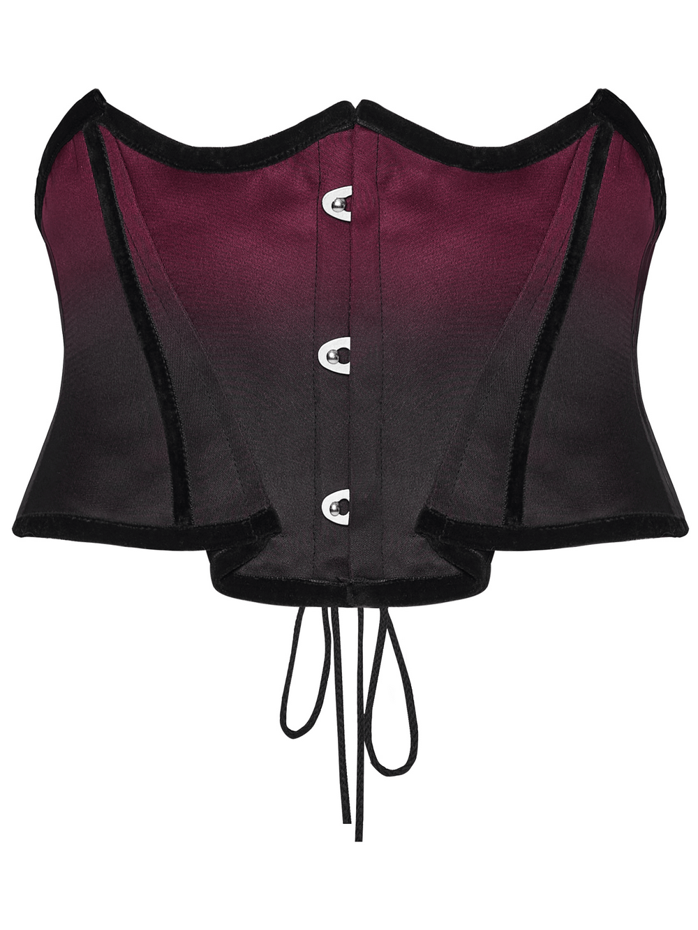 Chic Gradient Bat Wing Underbust Corset for Women