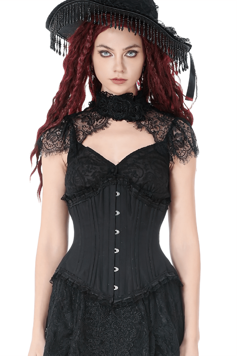 Chic Underbust Corset Waist Cincher with Lace-Up Front