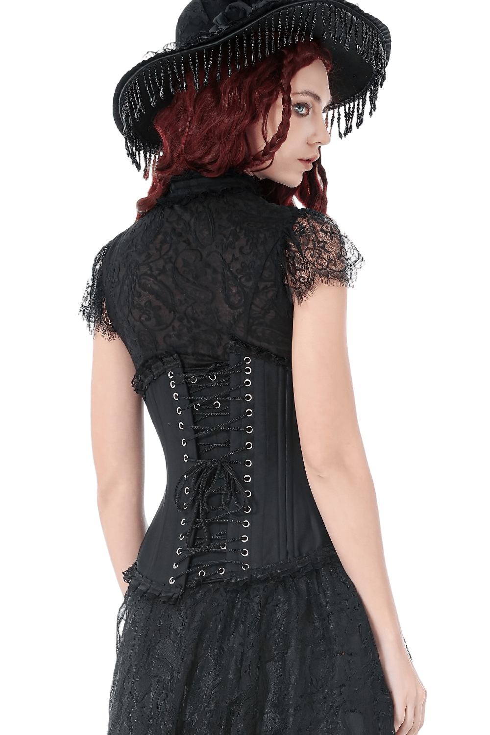 Chic Underbust Corset Waist Cincher with Lace-Up Front
