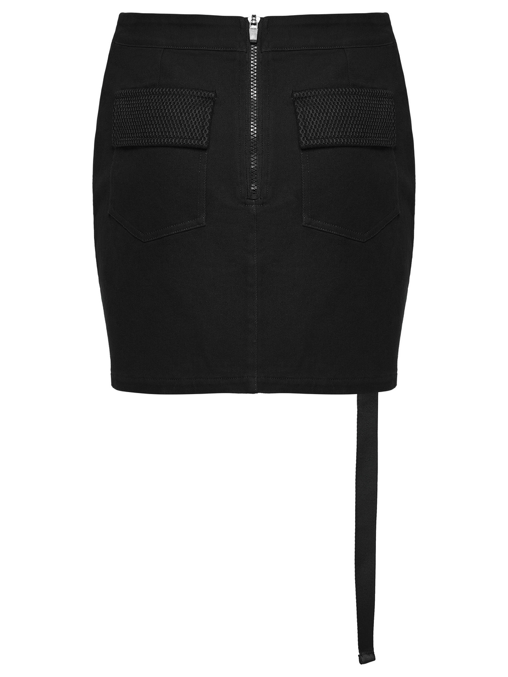 Cyberpunk Black Asymmetrical Bodycon Mini Skirt