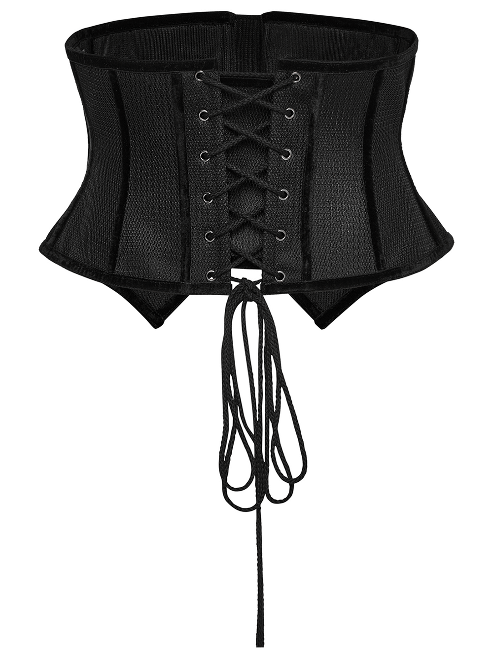 Cyberpunk Corset Belt with Studs and Rubber Panels