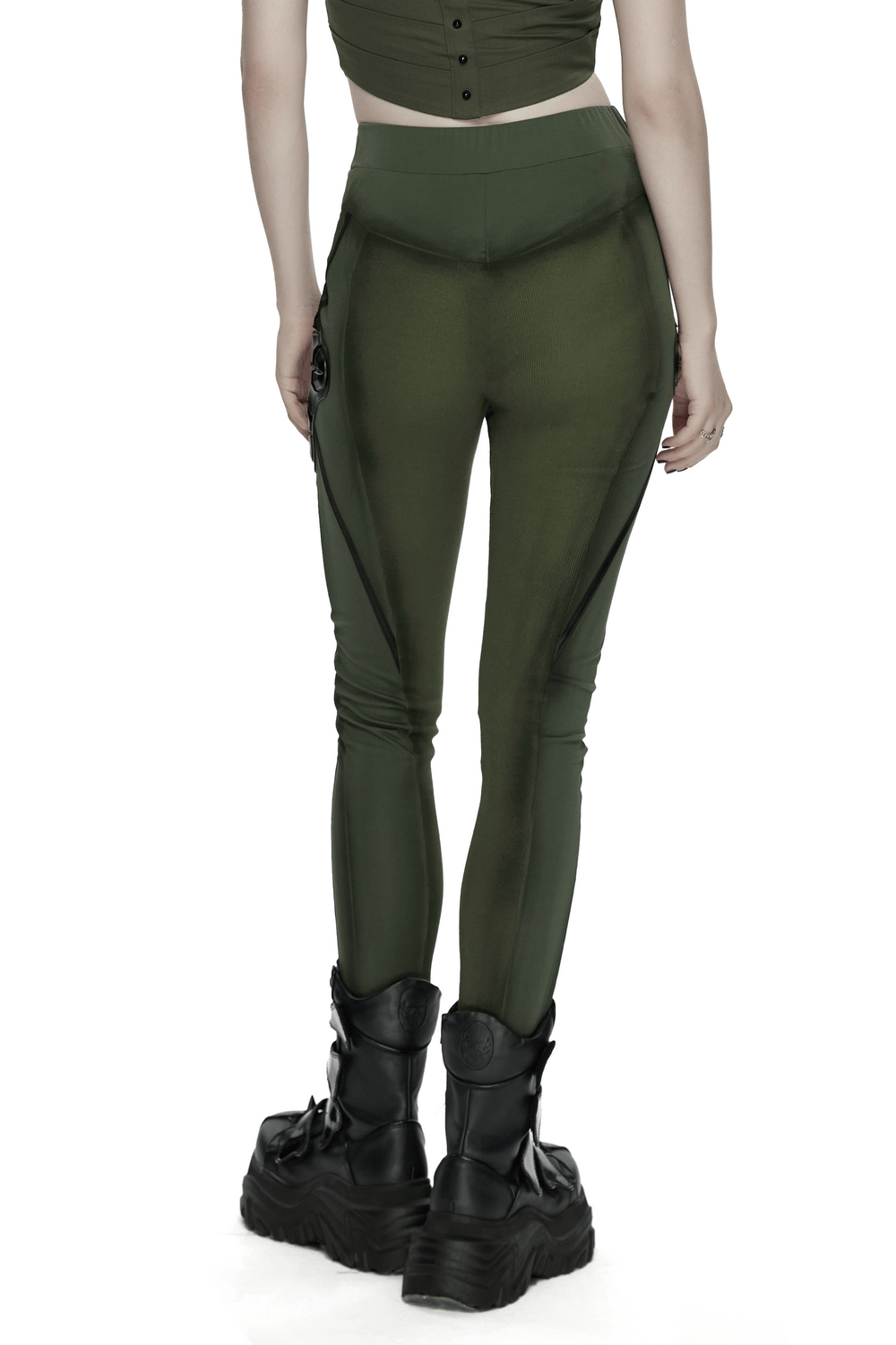 Cyberpunk Leggings with Futuristic Panel Design