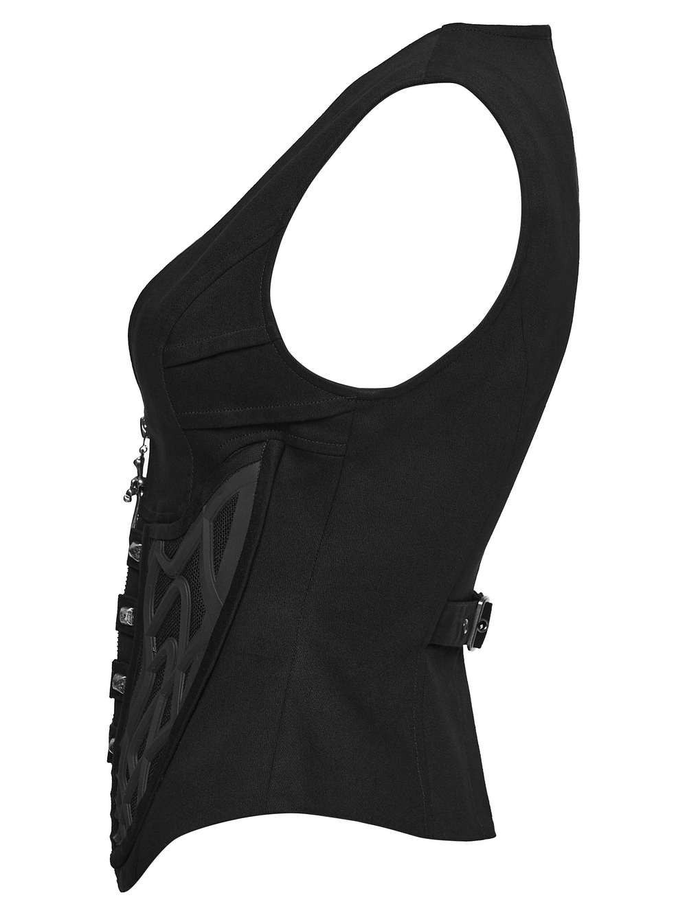 Cyberpunk Punk Gothic Vest with Zipper and Metal