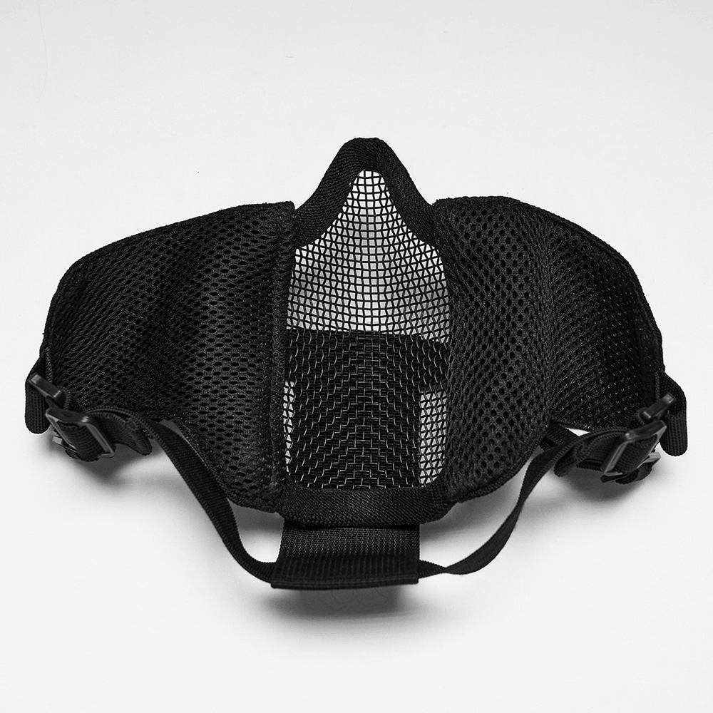 Cyberpunk Rivet Mesh Half Face Mask for Bold Look