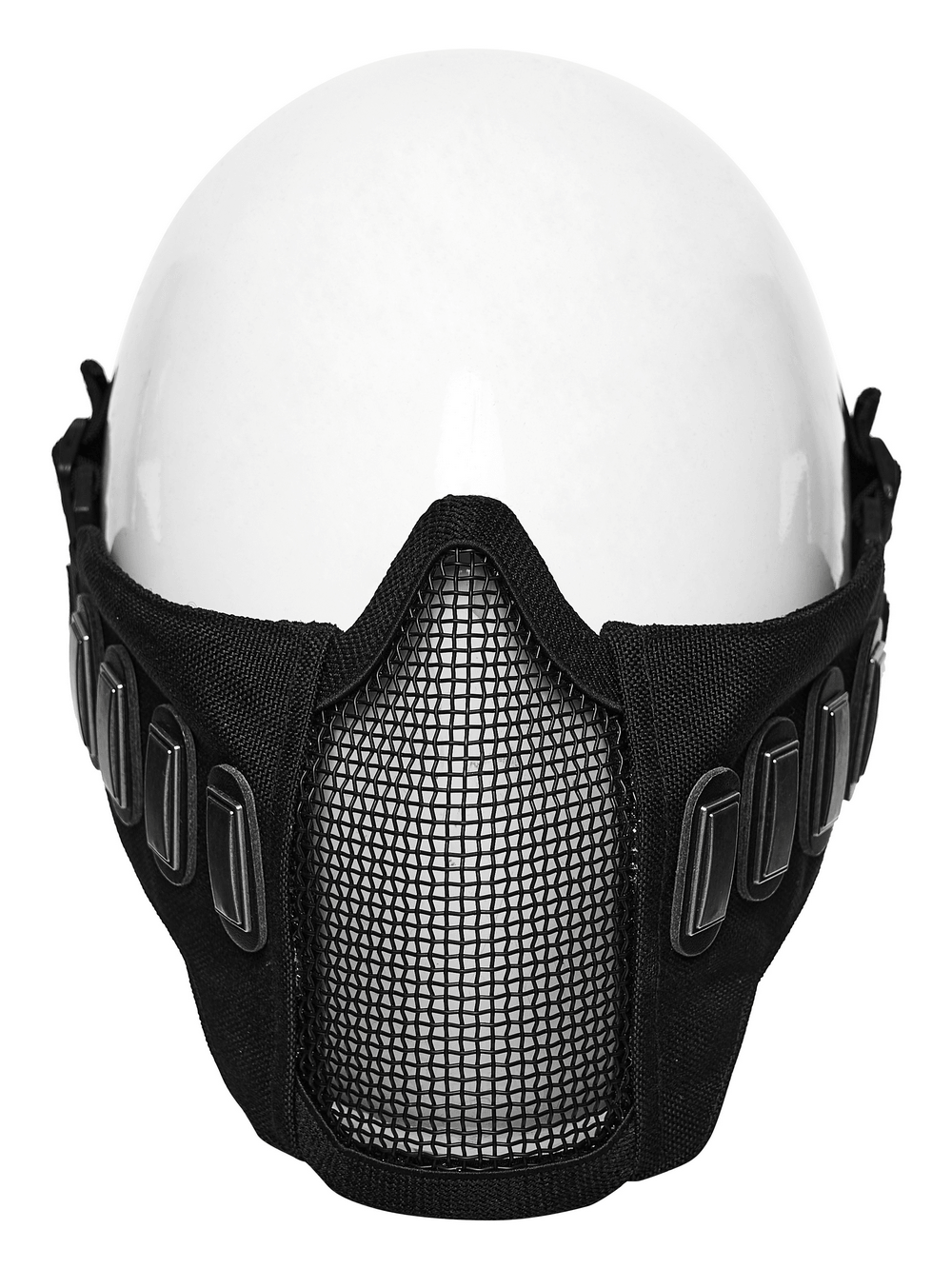Cyberpunk Rivet Mesh Half Face Mask for Bold Look