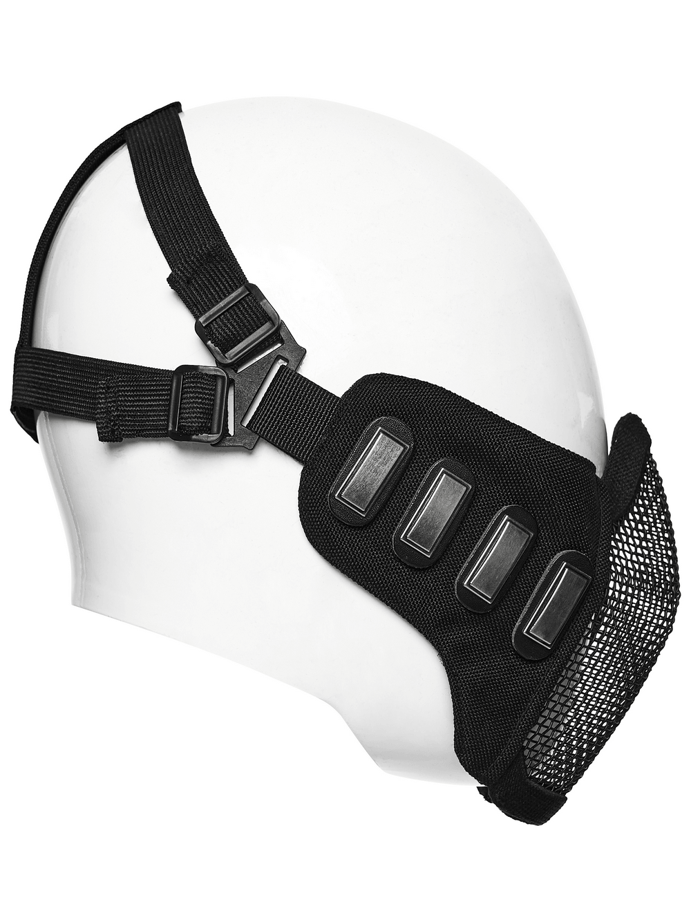 Cyberpunk Rivet Mesh Half Face Mask for Bold Look