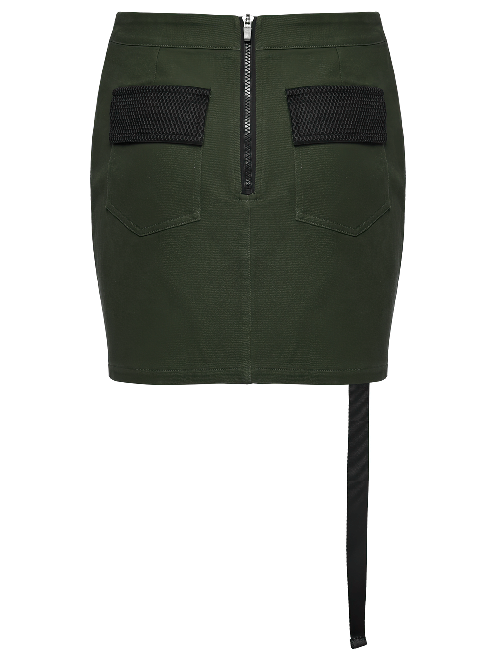 Cyberpunk Tactical Mini Skirt With Lace Up and Pockets