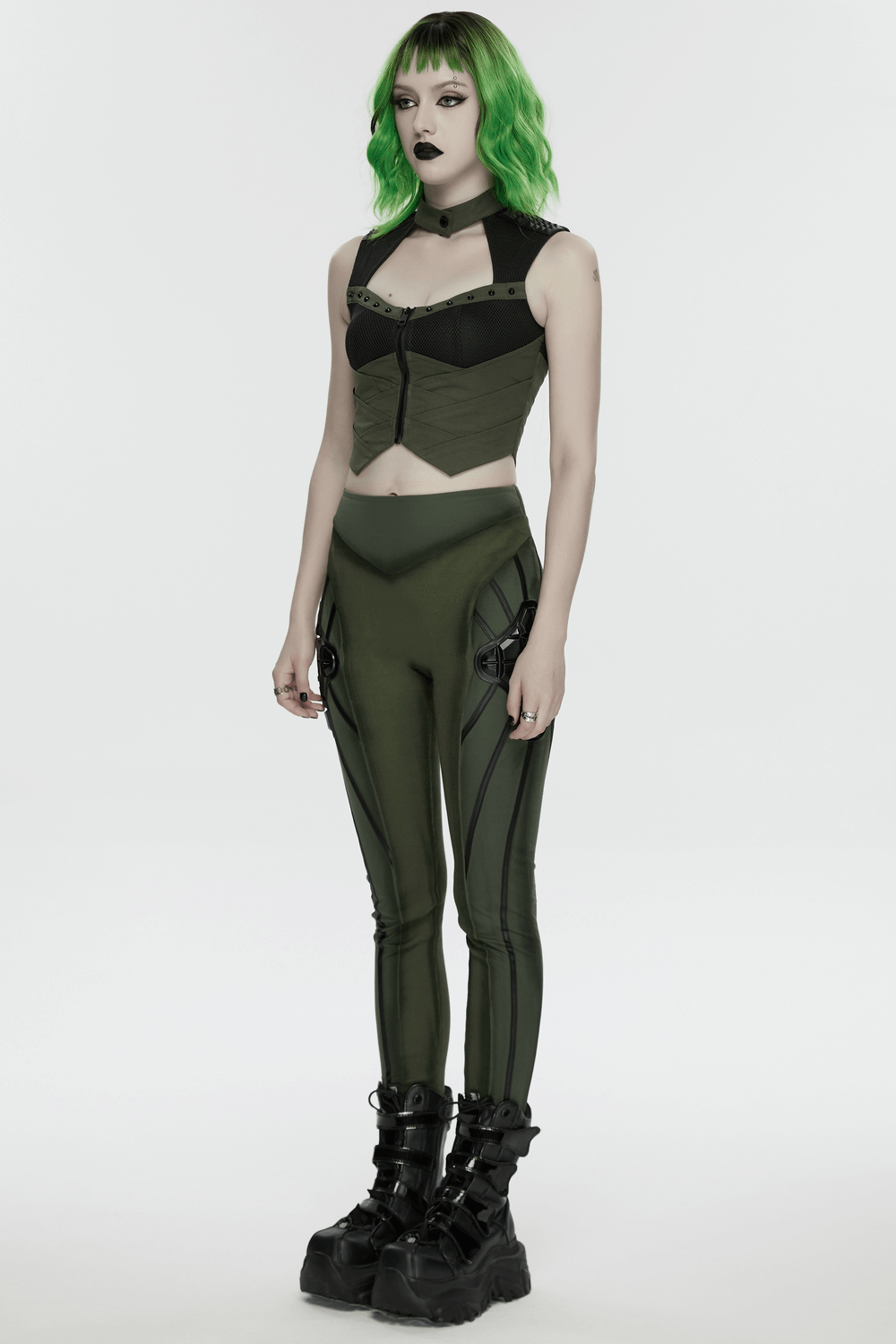 Cyberpunk Tactical Top with Mechanical Back Plate