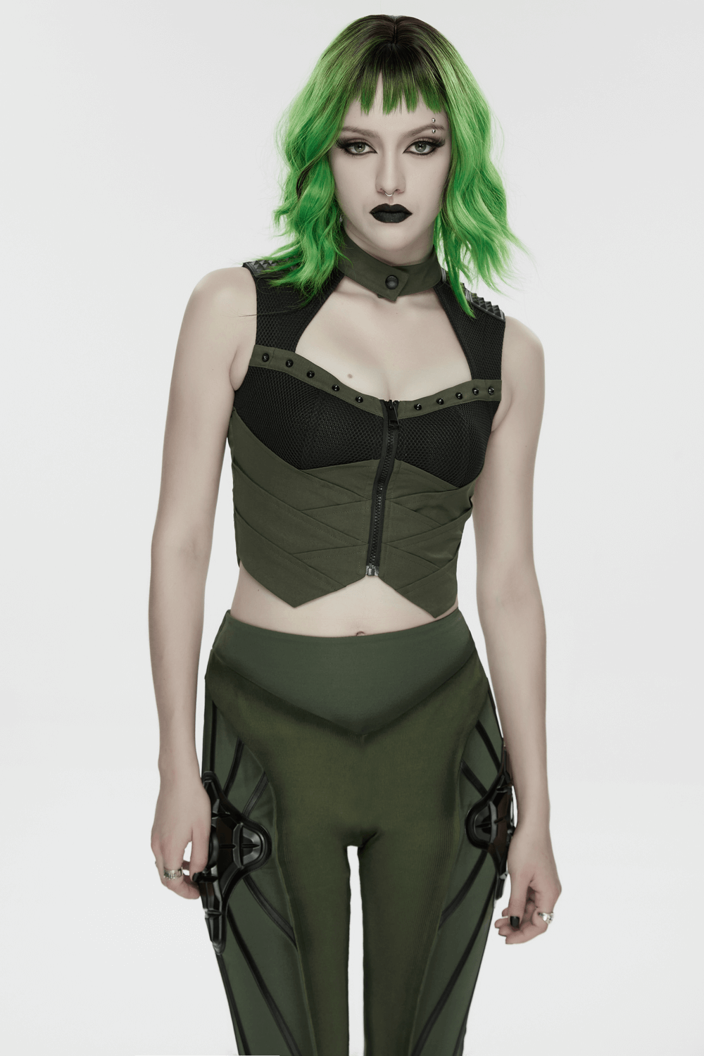 Cyberpunk Tactical Top with Mechanical Back Plate