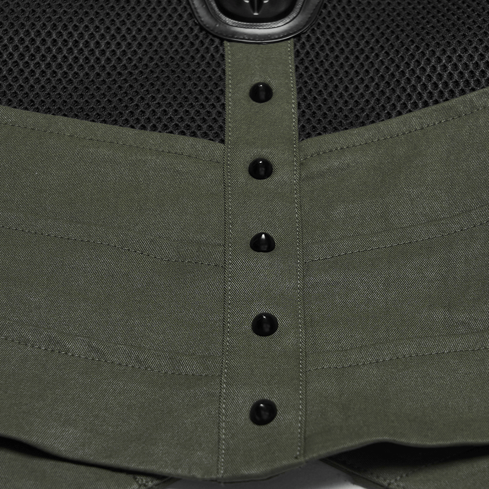 Cyberpunk Tactical Top with Mechanical Back Plate